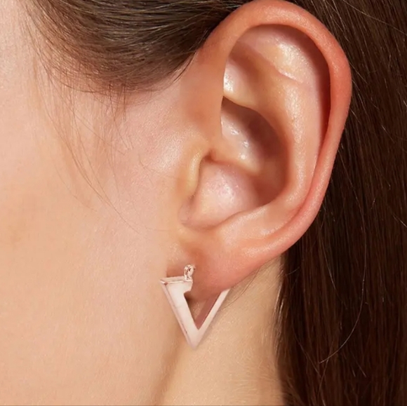 NWT SAVVY CIE JEWELS- Silver 18K Rose Gold Plated Sterling Silver Drop Earrings - Picture 2 of 10